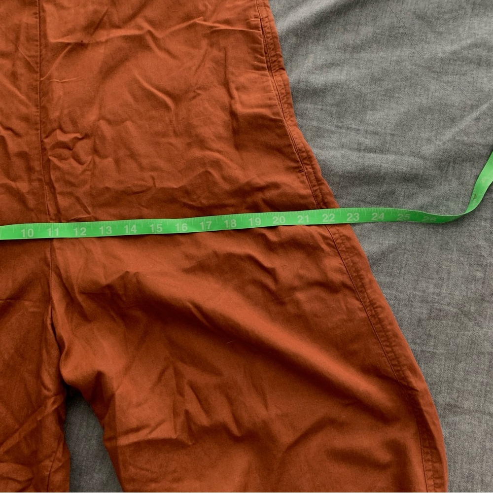 COS Terracotta Sleeveless V-Neck Wide-Leg Jumpsuit - Picture 8 of 8